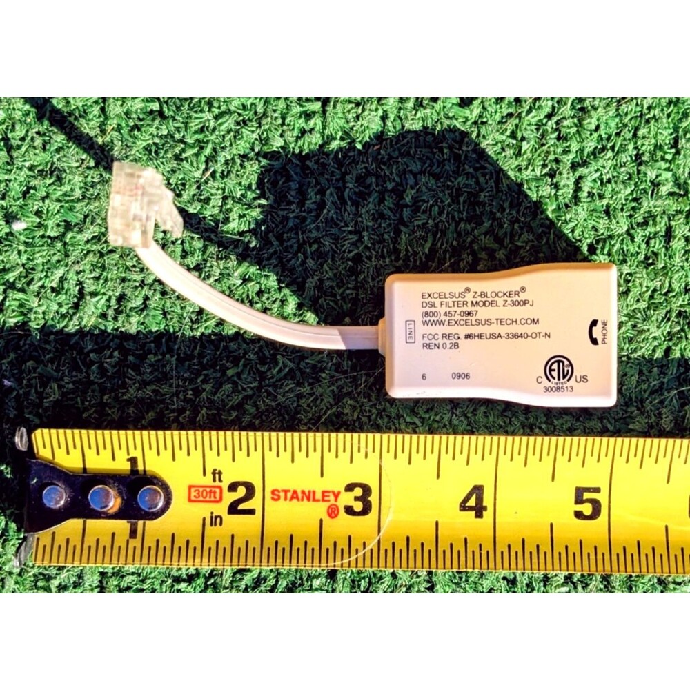 Excelsus Working 6" Z-Blocker Telephone RJ11 Line DSL Filter Model# Z-300PJ GUC